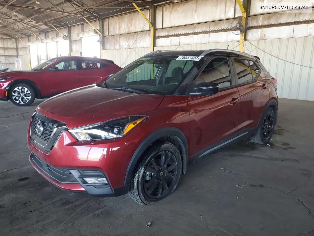 2020 Nissan Kicks Sr VIN: 3N1CP5DV7LL543741 Lot: 75333424