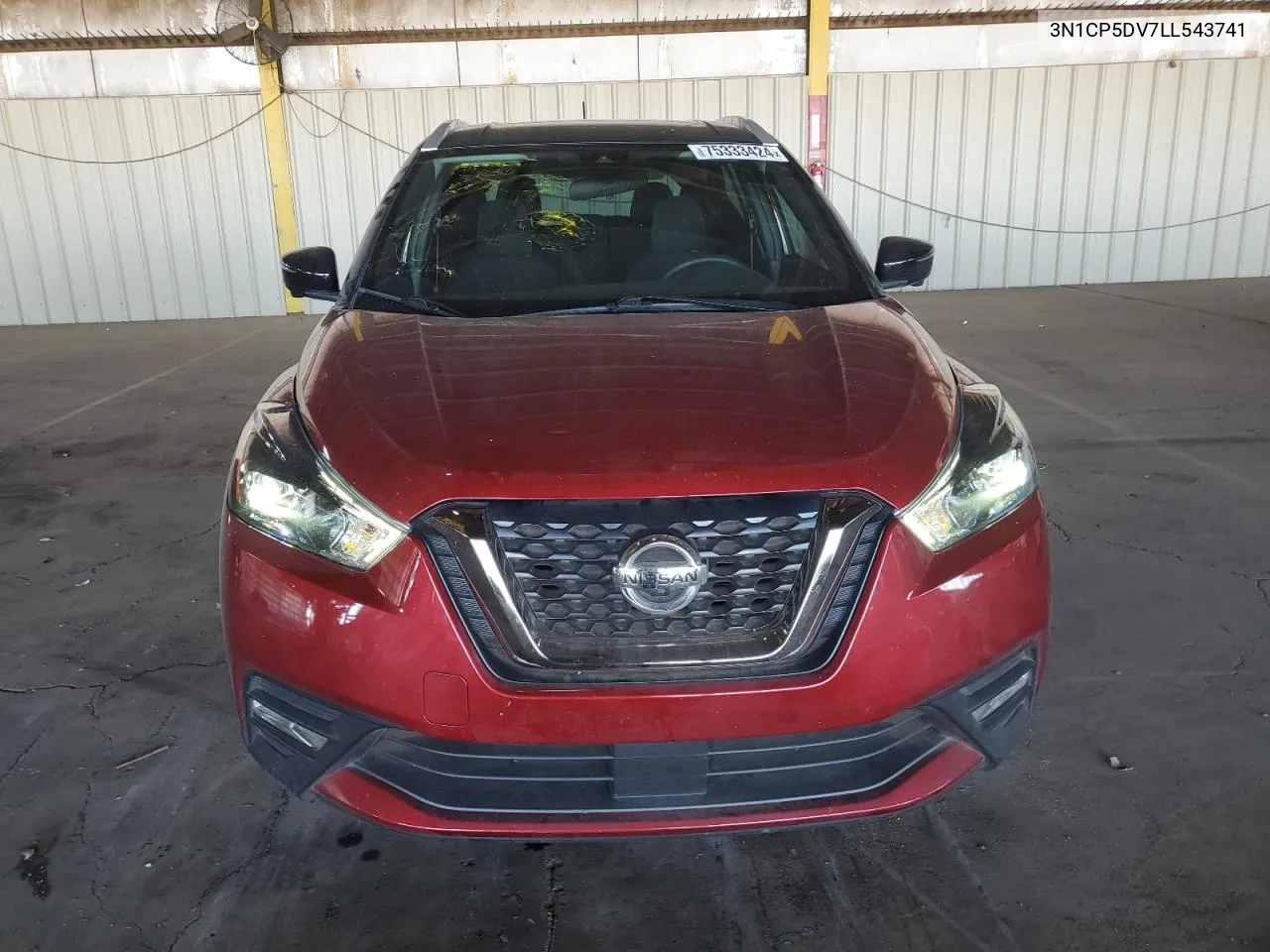 2020 Nissan Kicks Sr VIN: 3N1CP5DV7LL543741 Lot: 75333424