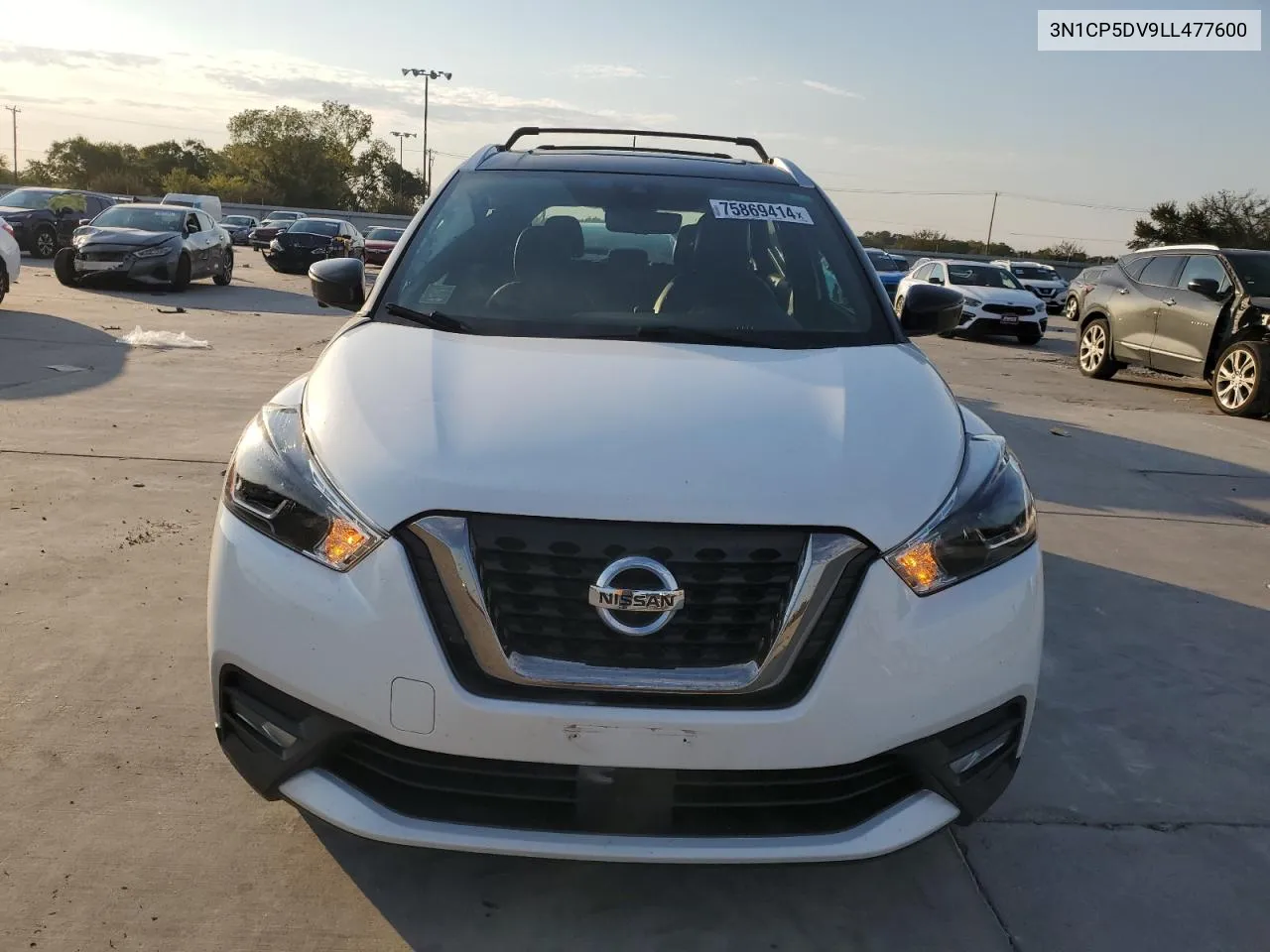 2020 Nissan Kicks Sr VIN: 3N1CP5DV9LL477600 Lot: 75869414