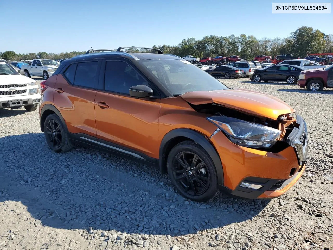 2020 Nissan Kicks Sr VIN: 3N1CP5DV9LL534684 Lot: 76233244