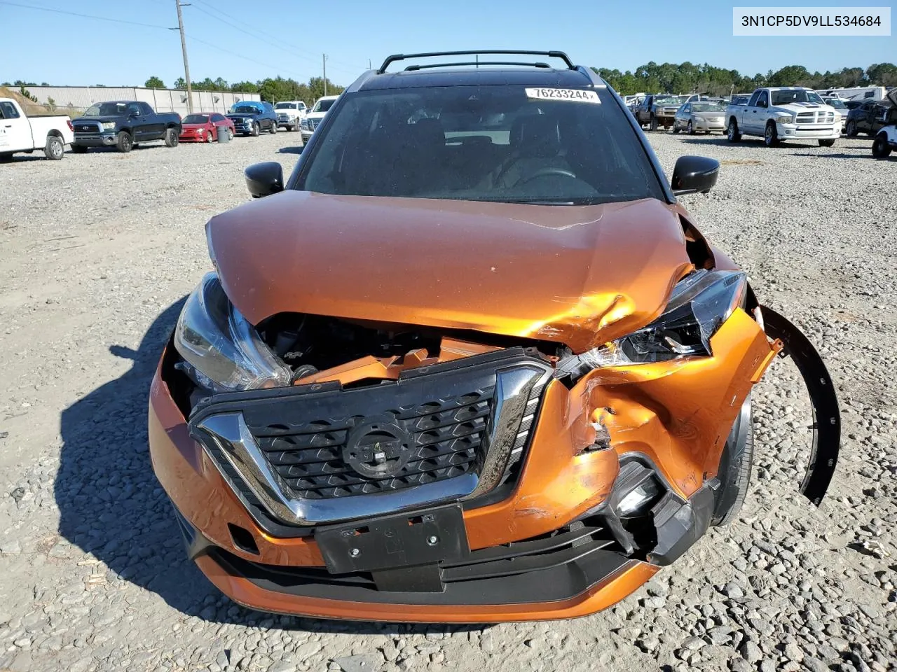 2020 Nissan Kicks Sr VIN: 3N1CP5DV9LL534684 Lot: 76233244