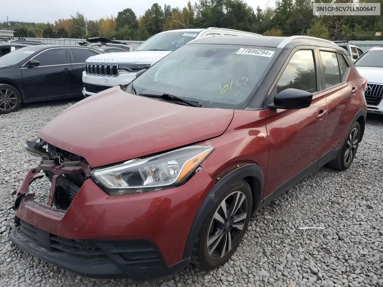 2020 Nissan Kicks Sv VIN: 3N1CP5CV7LL500647 Lot: 77896294