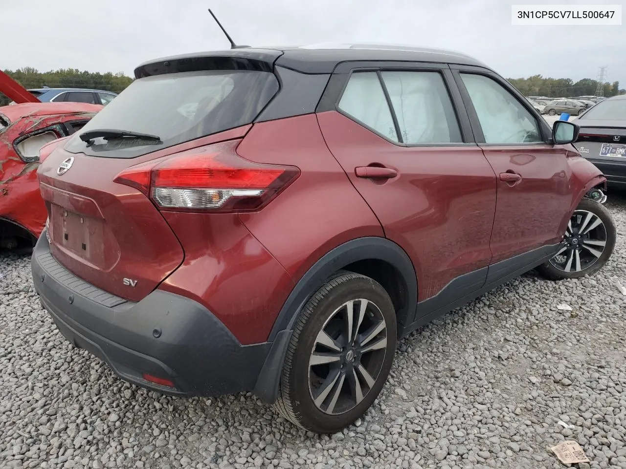 2020 Nissan Kicks Sv VIN: 3N1CP5CV7LL500647 Lot: 77896294