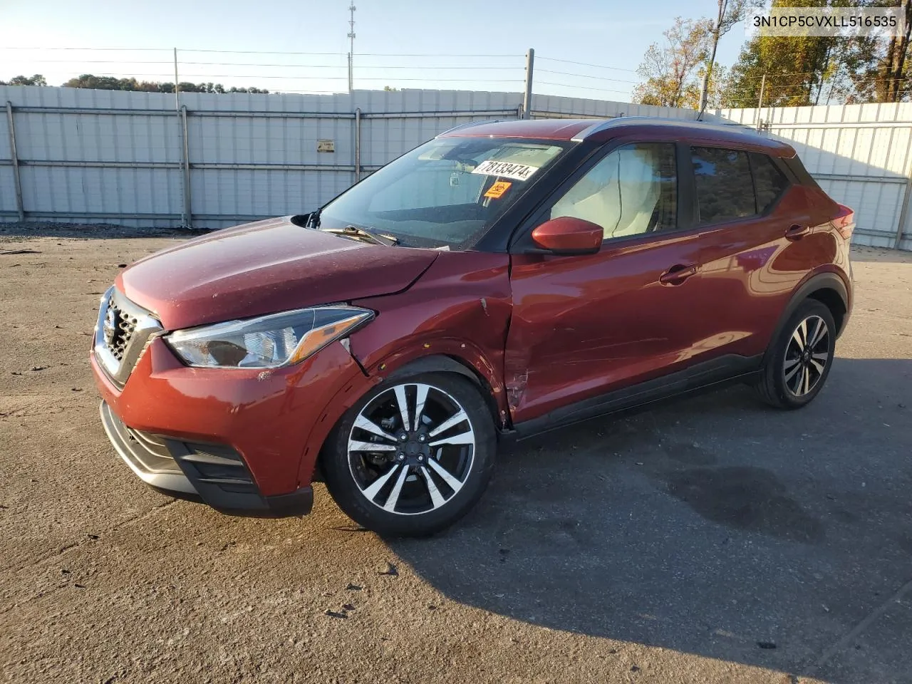 2020 Nissan Kicks Sv VIN: 3N1CP5CVXLL516535 Lot: 78133474