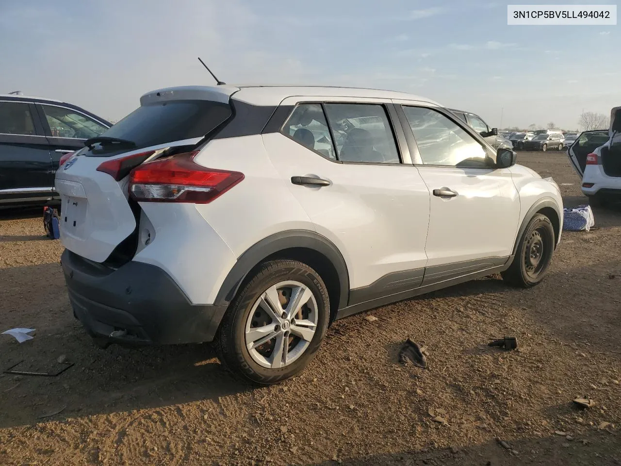 2020 Nissan Kicks S VIN: 3N1CP5BV5LL494042 Lot: 78281814