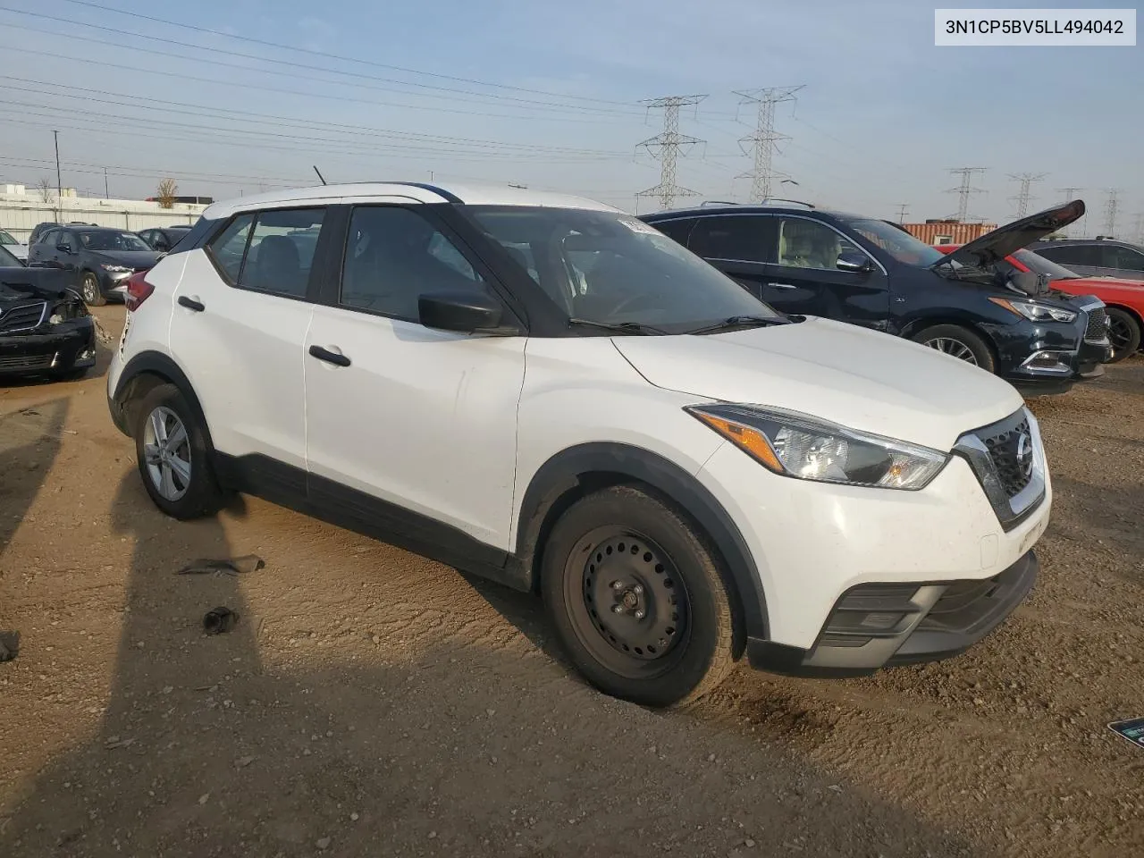 2020 Nissan Kicks S VIN: 3N1CP5BV5LL494042 Lot: 78281814