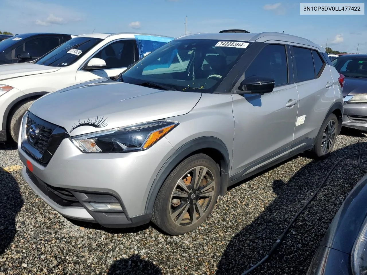 2020 Nissan Kicks Sr VIN: 3N1CP5DV0LL477422 Lot: 78333204