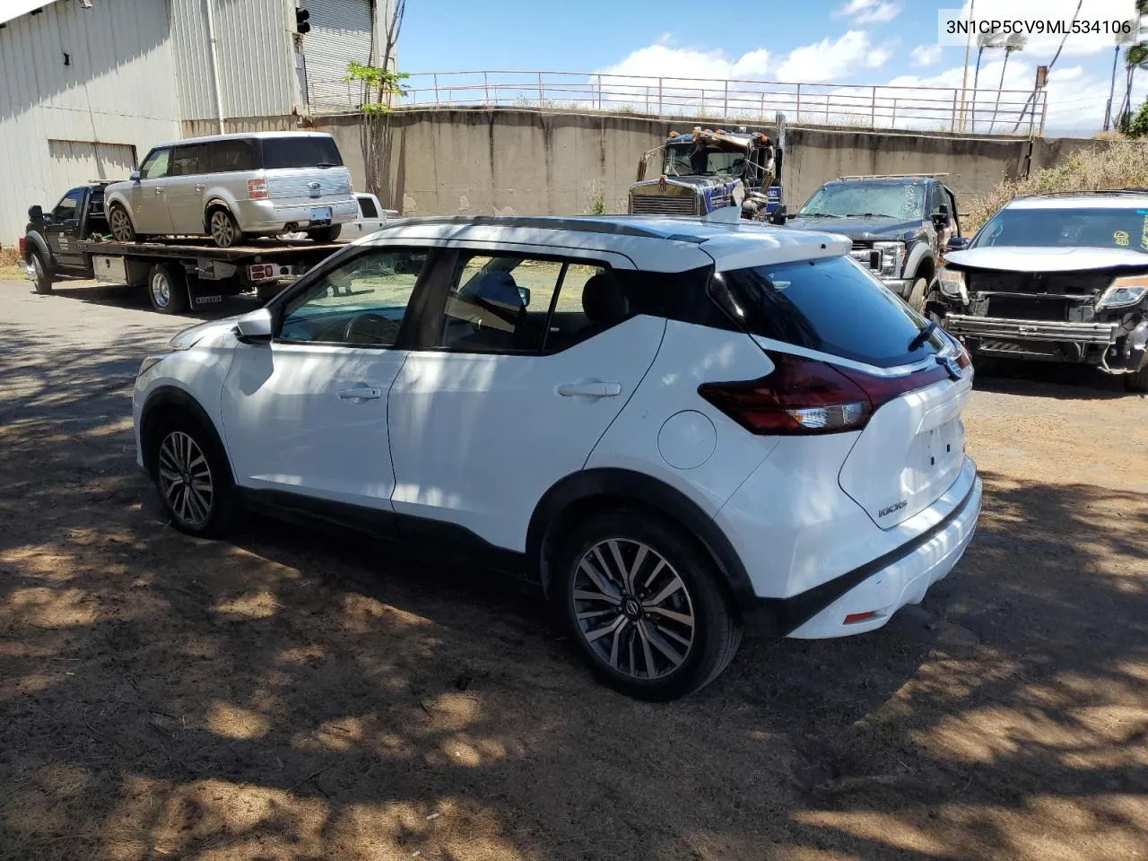 2021 Nissan Kicks Sv VIN: 3N1CP5CV9ML534106 Lot: 64871034