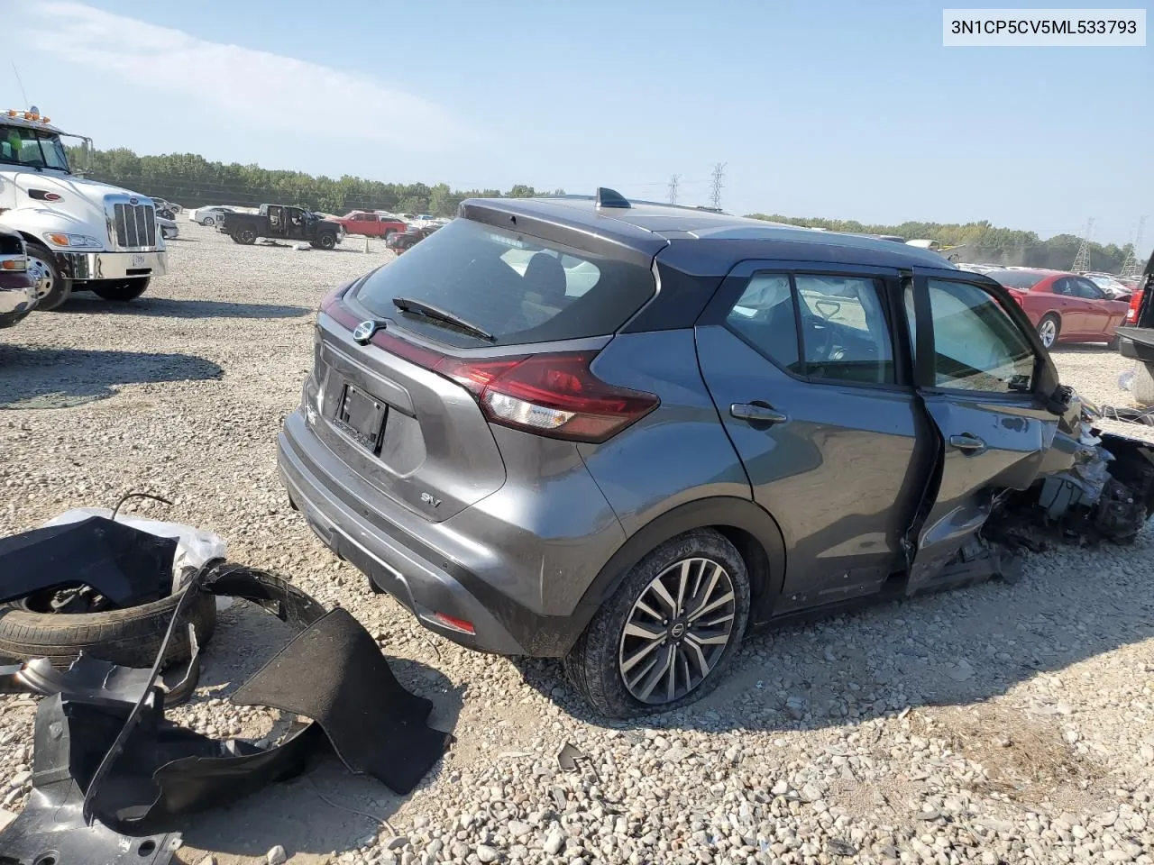 2021 Nissan Kicks Sv VIN: 3N1CP5CV5ML533793 Lot: 68510094