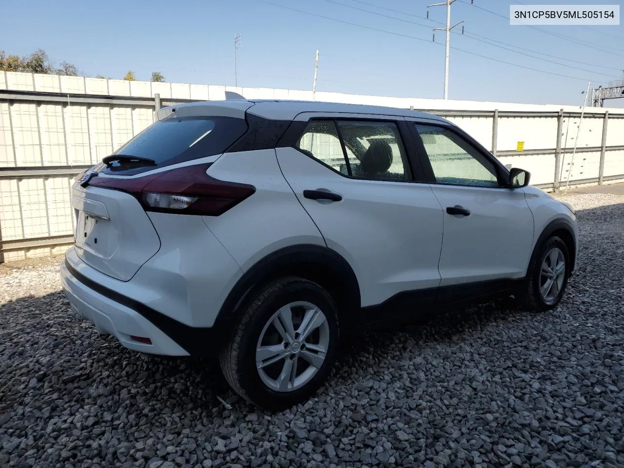 2021 Nissan Kicks S VIN: 3N1CP5BV5ML505154 Lot: 69710854