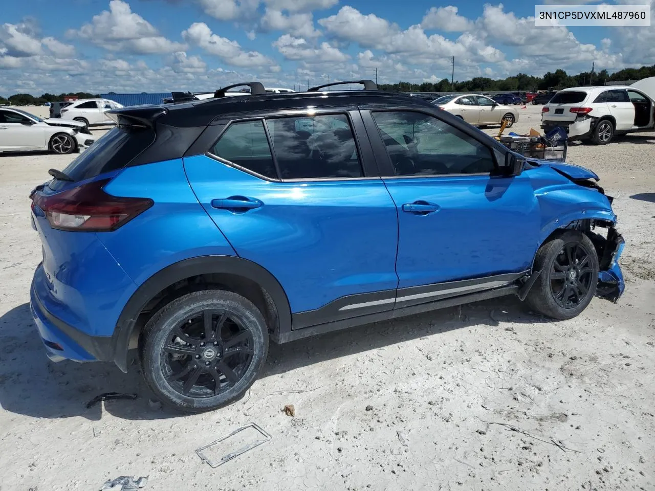 2021 Nissan Kicks Sr VIN: 3N1CP5DVXML487960 Lot: 72374334