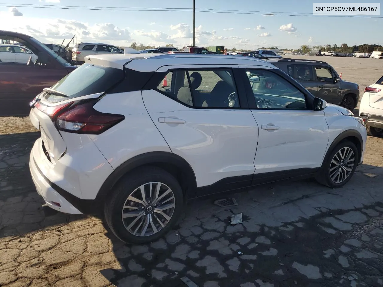 2021 Nissan Kicks Sv VIN: 3N1CP5CV7ML486167 Lot: 72378934