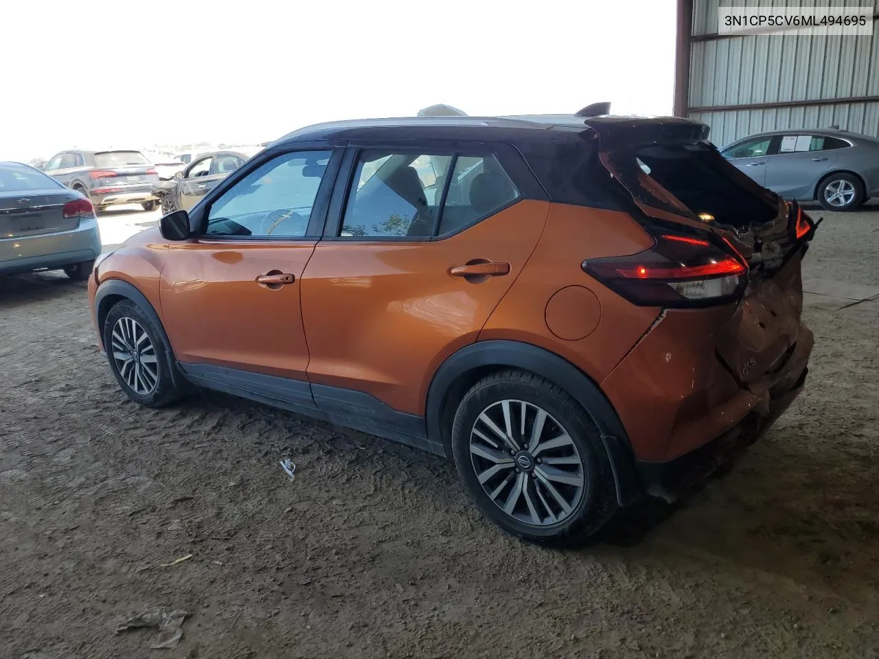 2021 Nissan Kicks Sv VIN: 3N1CP5CV6ML494695 Lot: 72616304