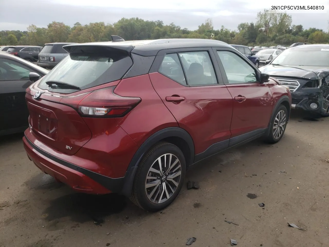 2021 Nissan Kicks Sv VIN: 3N1CP5CV3ML540810 Lot: 72886914