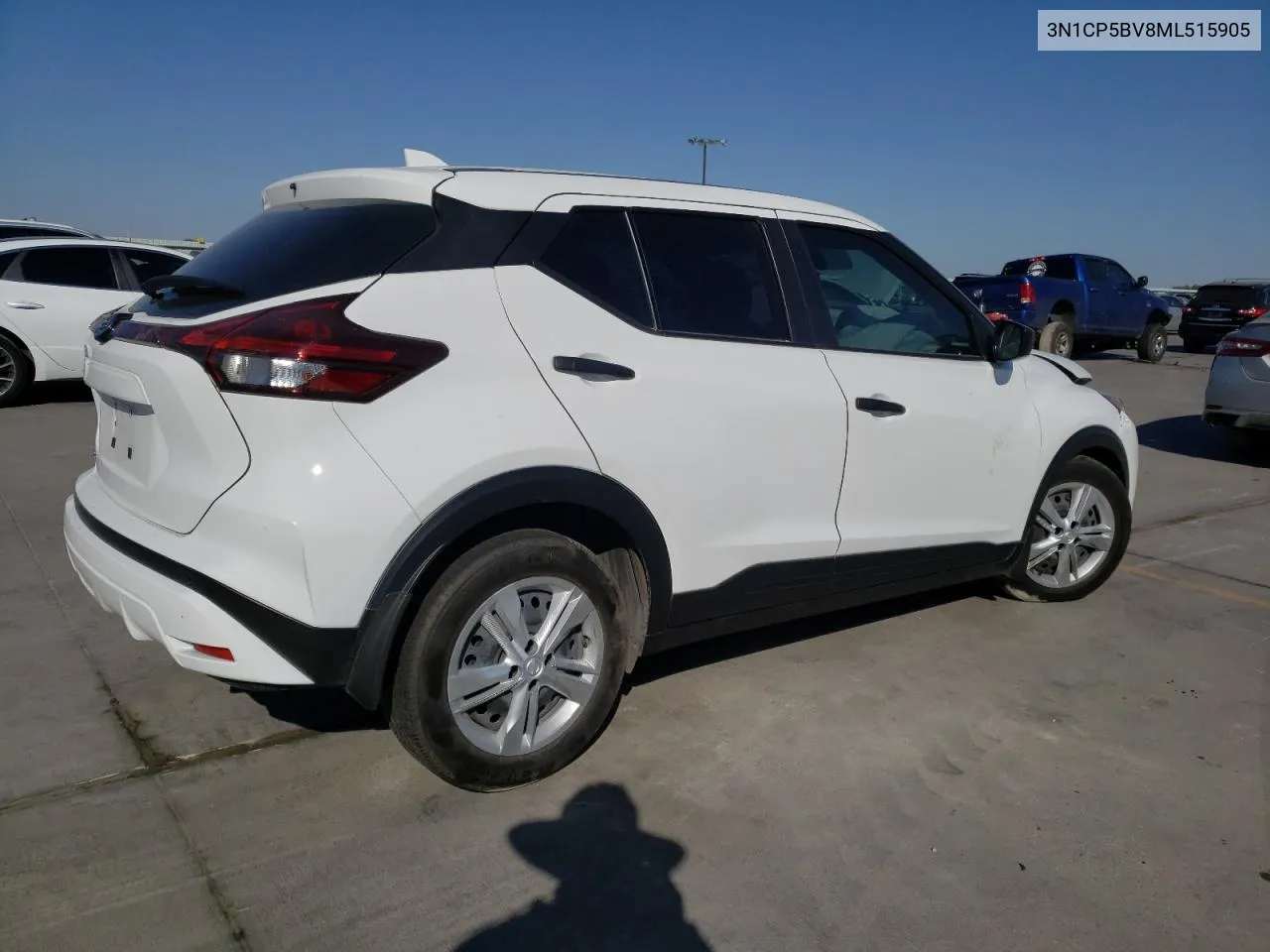 2021 Nissan Kicks S VIN: 3N1CP5BV8ML515905 Lot: 74196184