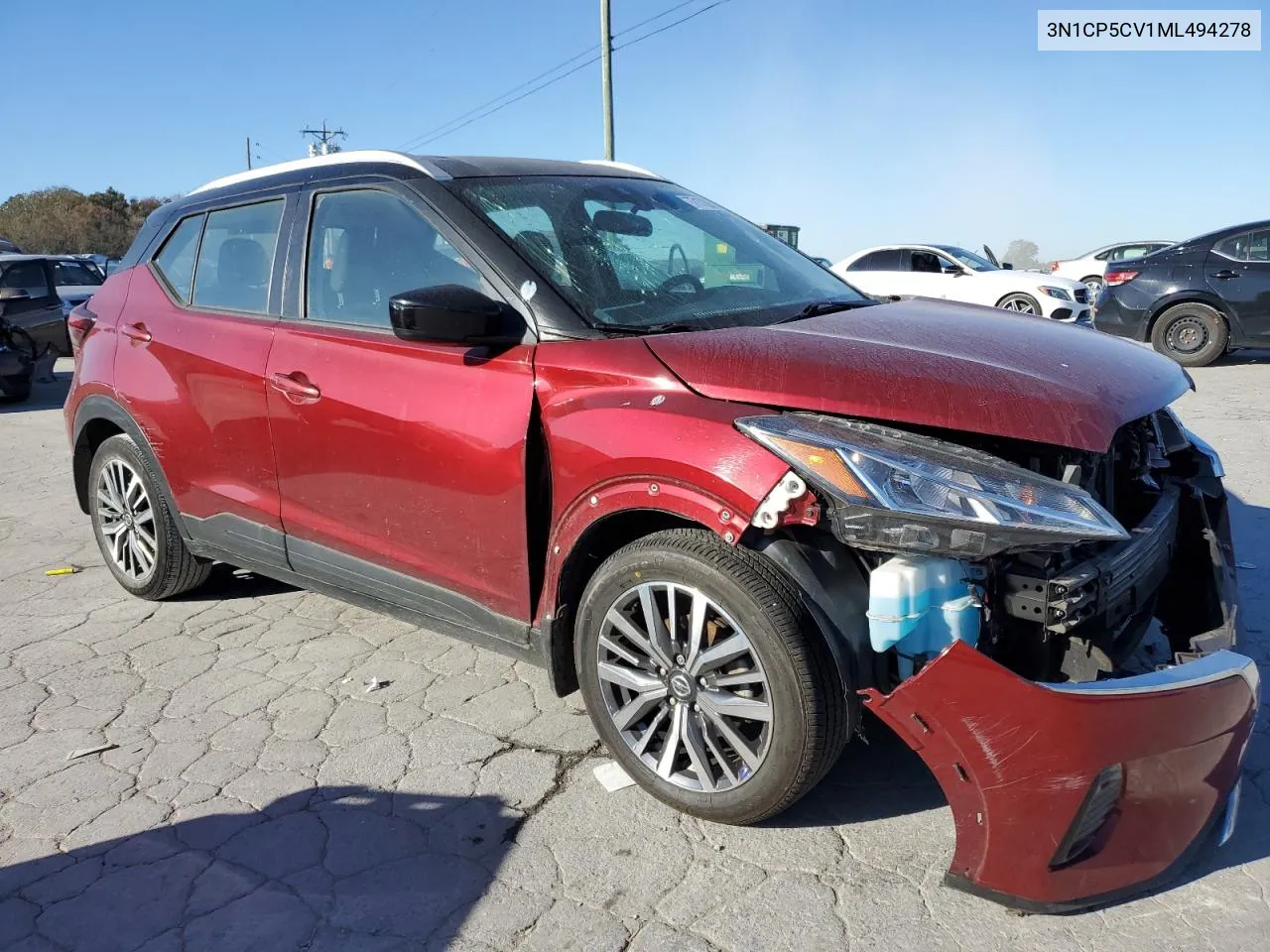 2021 Nissan Kicks Sv VIN: 3N1CP5CV1ML494278 Lot: 77173654