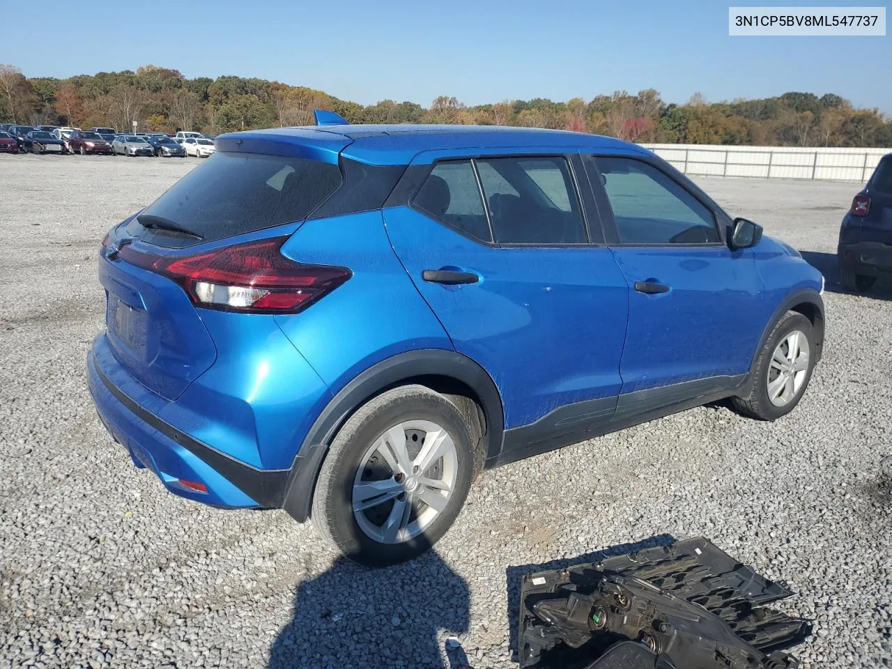 2021 Nissan Kicks S VIN: 3N1CP5BV8ML547737 Lot: 77868514