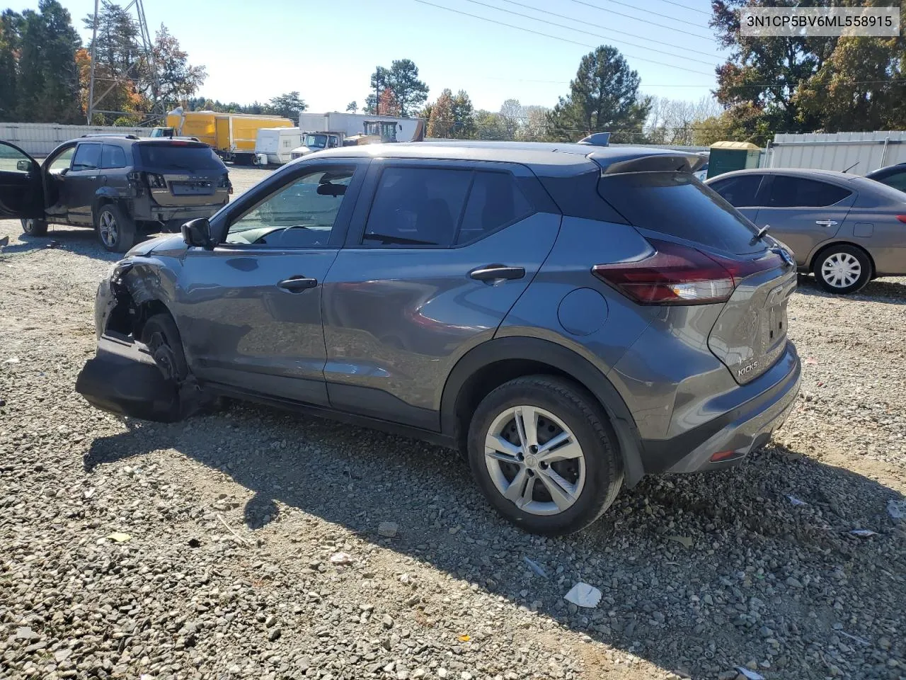 2021 Nissan Kicks S VIN: 3N1CP5BV6ML558915 Lot: 78028724