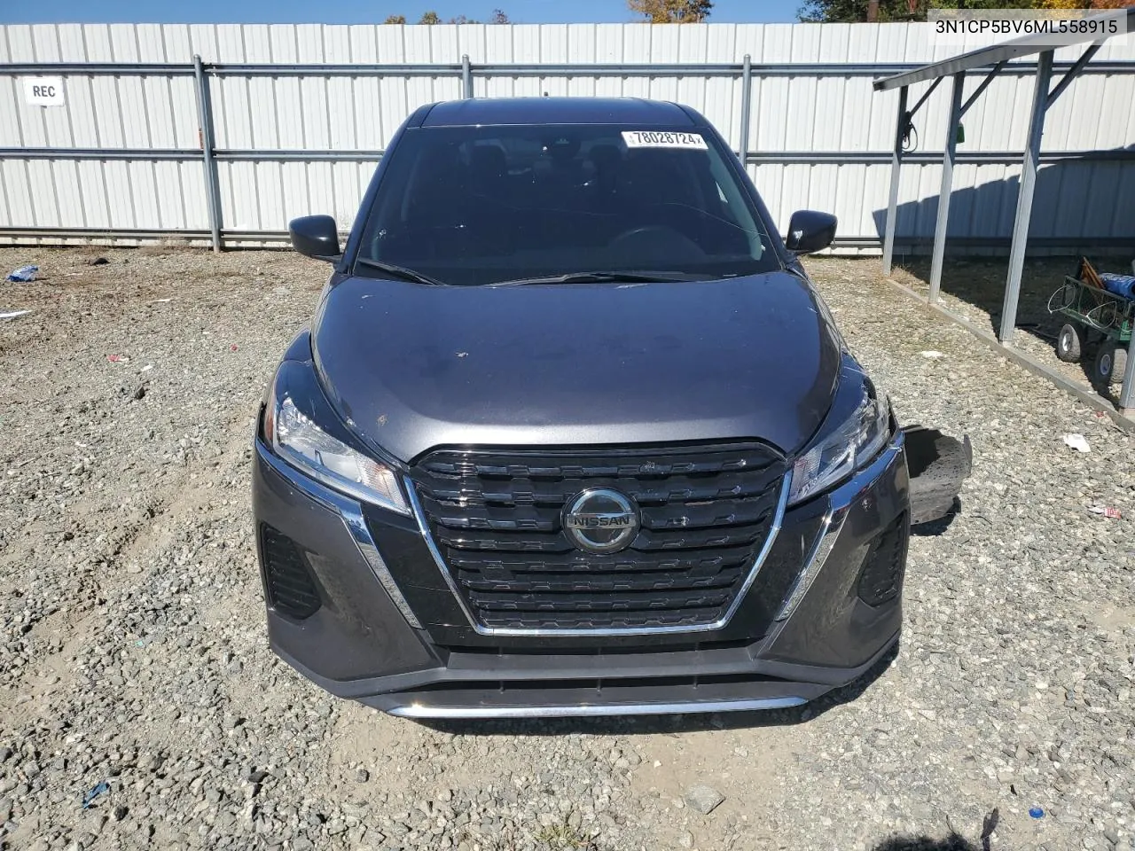 2021 Nissan Kicks S VIN: 3N1CP5BV6ML558915 Lot: 78028724