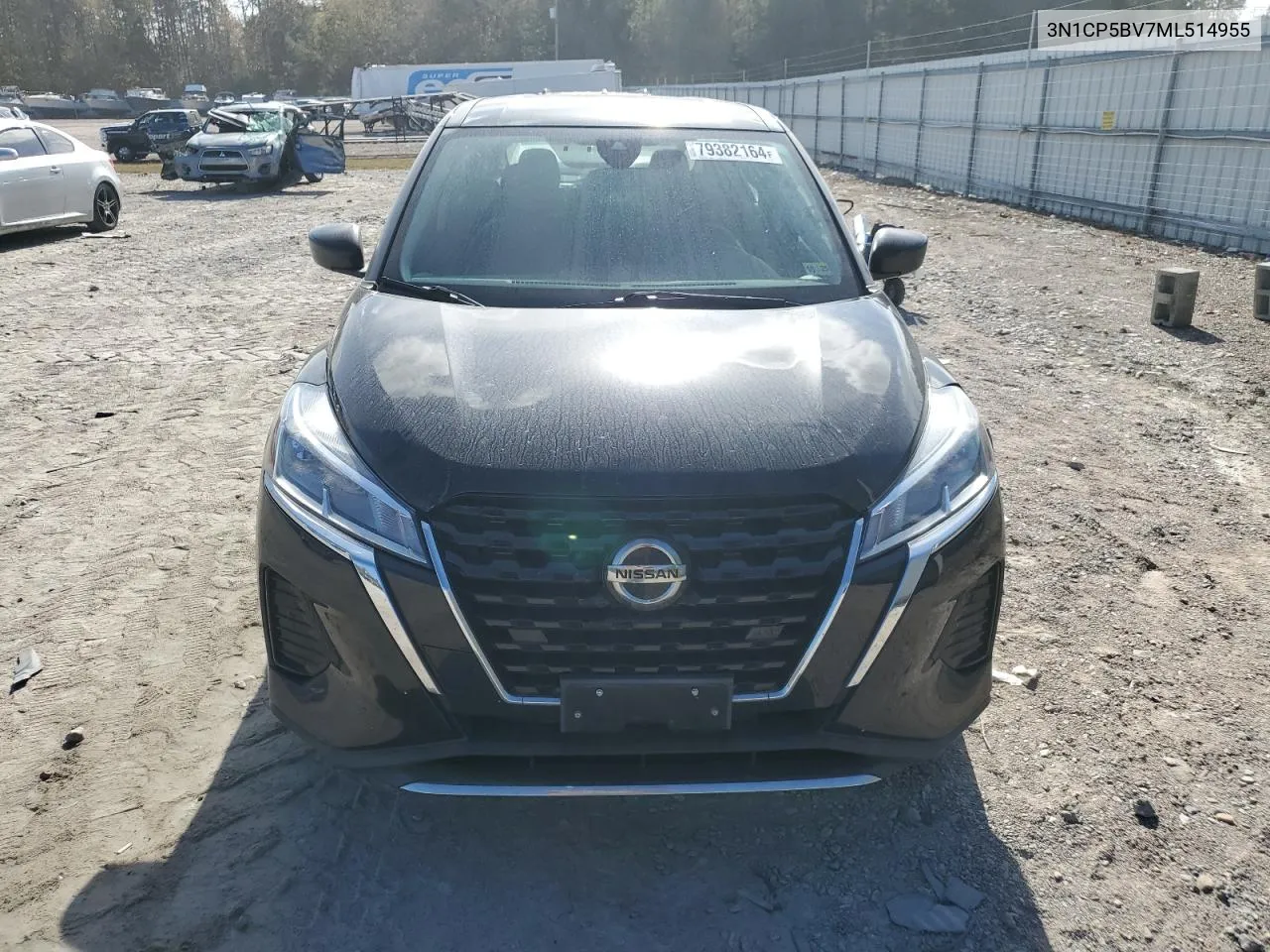 2021 Nissan Kicks S VIN: 3N1CP5BV7ML514955 Lot: 79382164