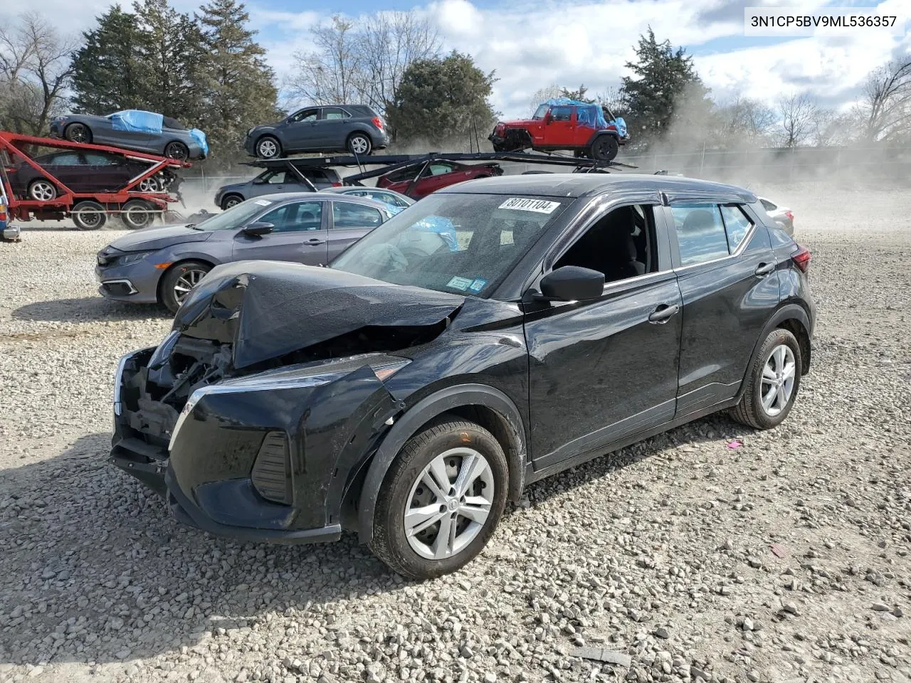 2021 Nissan Kicks S VIN: 3N1CP5BV9ML536357 Lot: 80101104