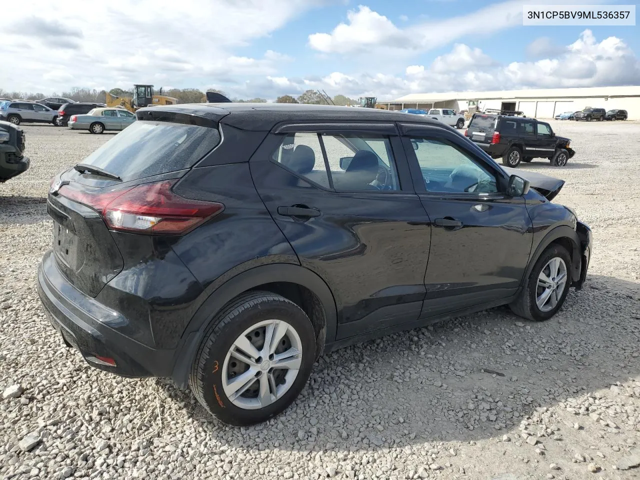 2021 Nissan Kicks S VIN: 3N1CP5BV9ML536357 Lot: 80101104