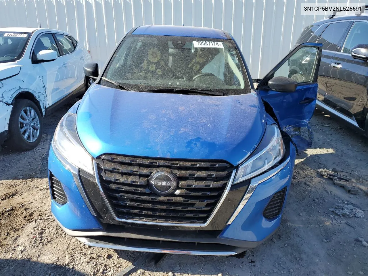 2022 Nissan Kicks S VIN: 3N1CP5BV2NL526691 Lot: 70587174