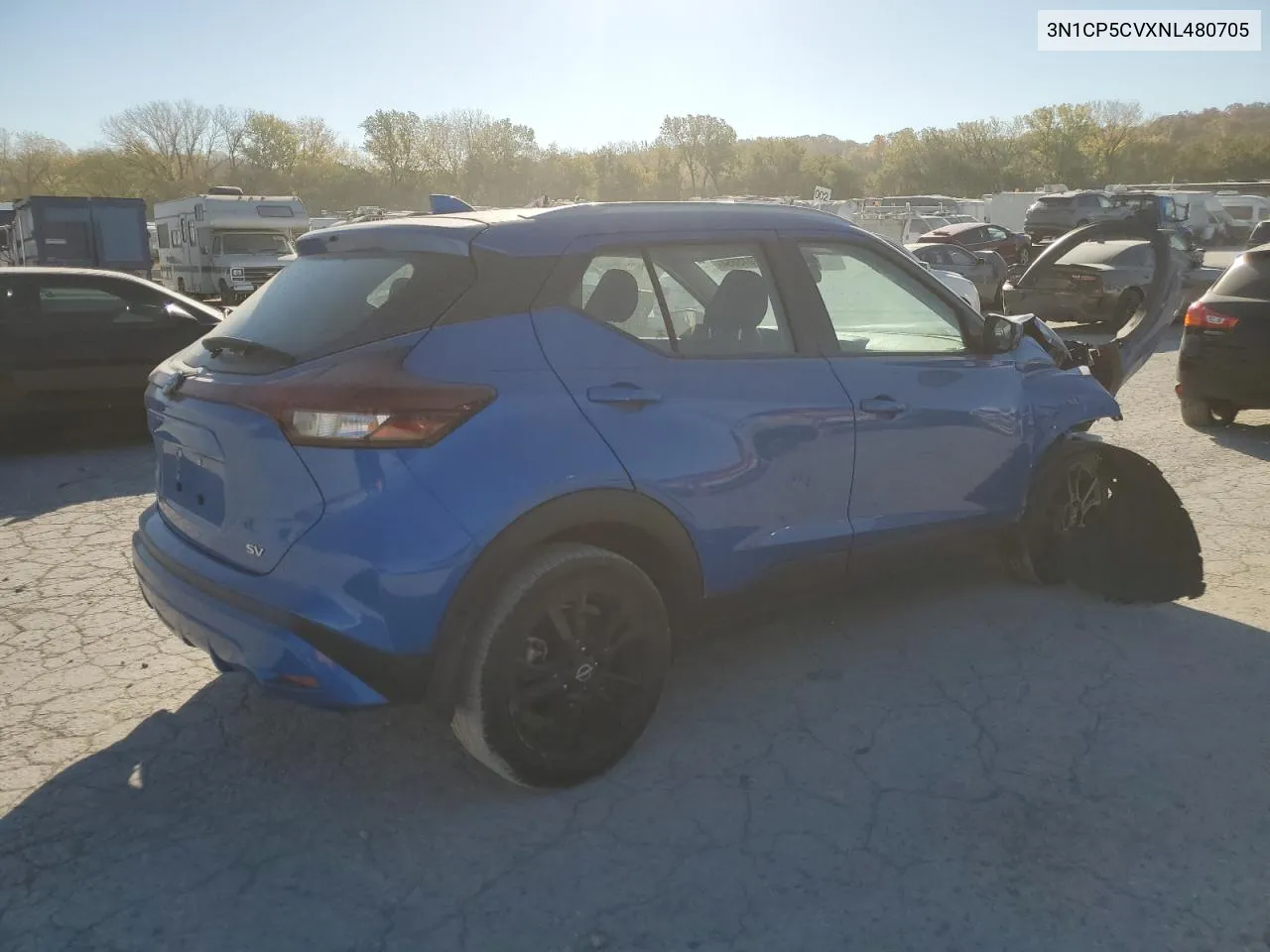 2022 Nissan Kicks Sv VIN: 3N1CP5CVXNL480705 Lot: 77015654