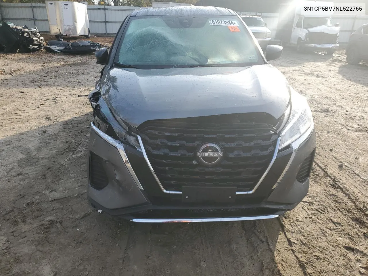 2022 Nissan Kicks S VIN: 3N1CP5BV7NL522765 Lot: 81073984