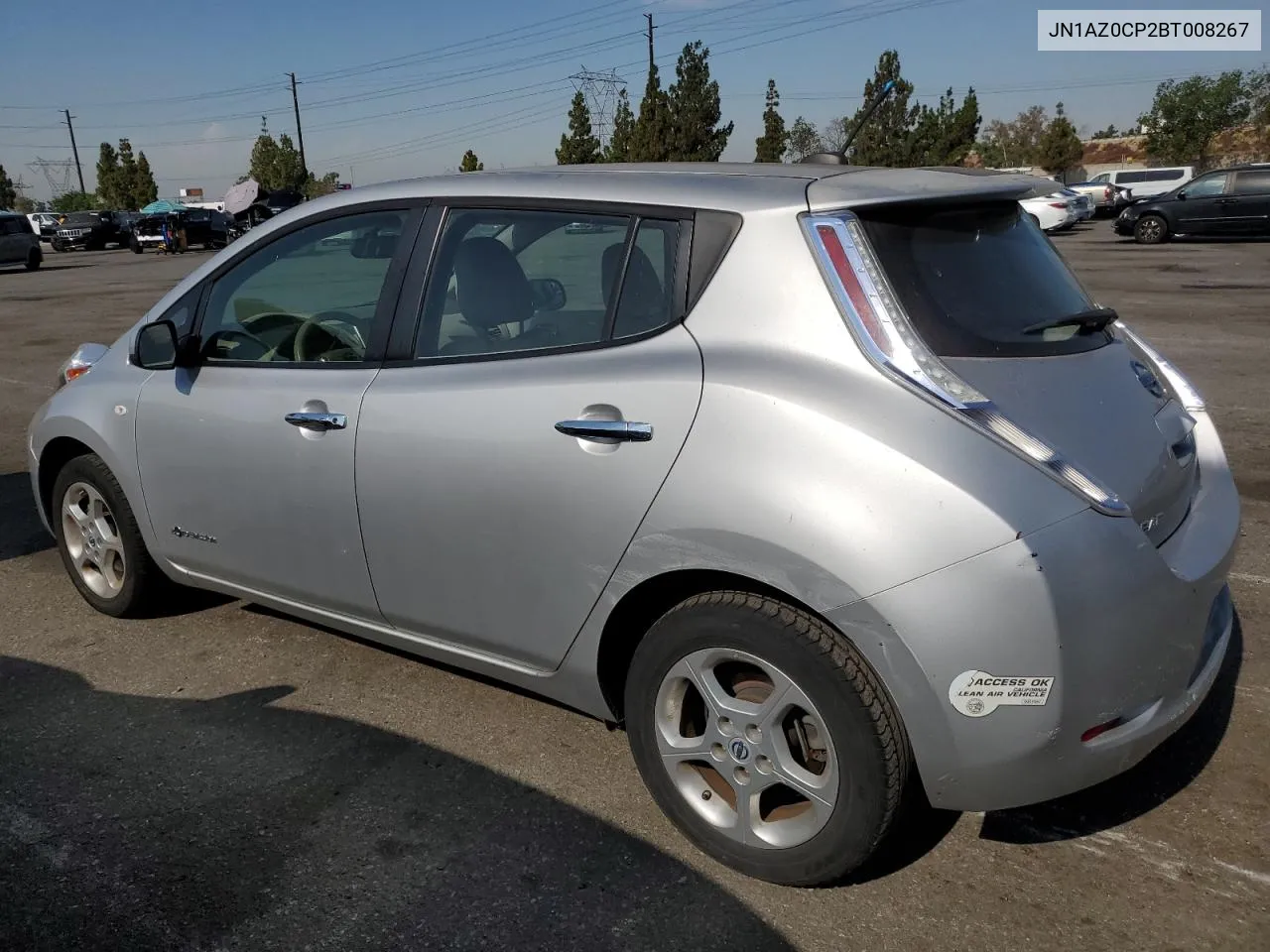 2011 Nissan Leaf Sv VIN: JN1AZ0CP2BT008267 Lot: 63510654