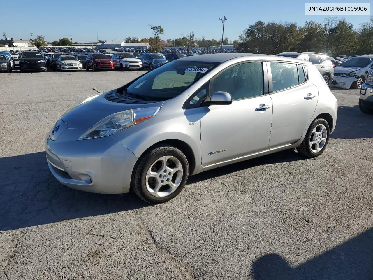 2011 Nissan Leaf Sv VIN: JN1AZ0CP6BT005906 Lot: 75183894