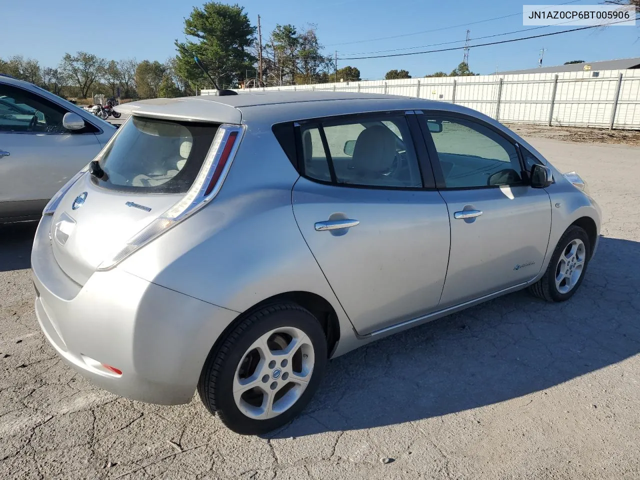 2011 Nissan Leaf Sv VIN: JN1AZ0CP6BT005906 Lot: 75183894