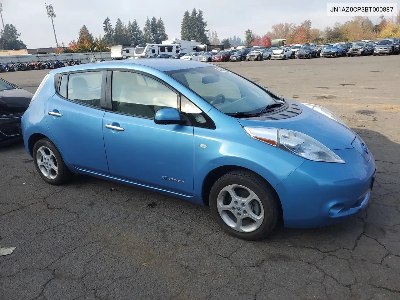 2011 Nissan Leaf Sv VIN: JN1AZ0CP3BT000887 Lot: 80143604