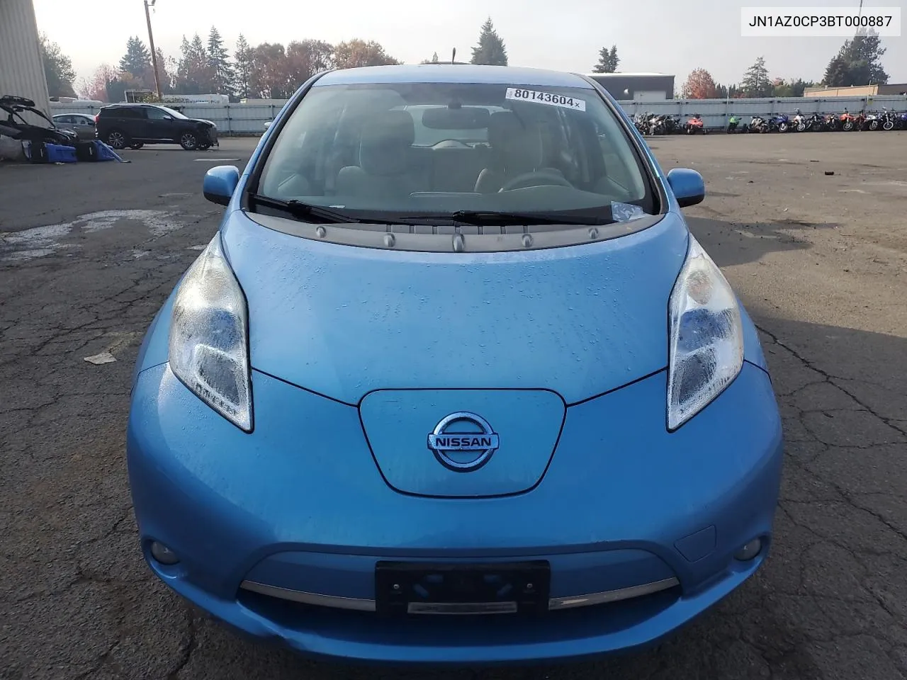 2011 Nissan Leaf Sv VIN: JN1AZ0CP3BT000887 Lot: 80143604