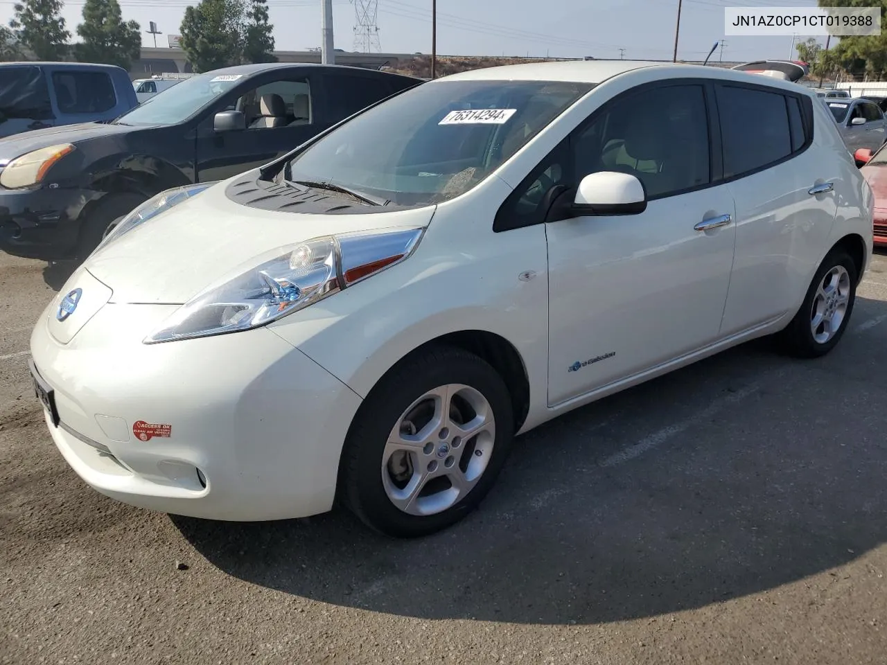 2012 Nissan Leaf Sv VIN: JN1AZ0CP1CT019388 Lot: 76314294