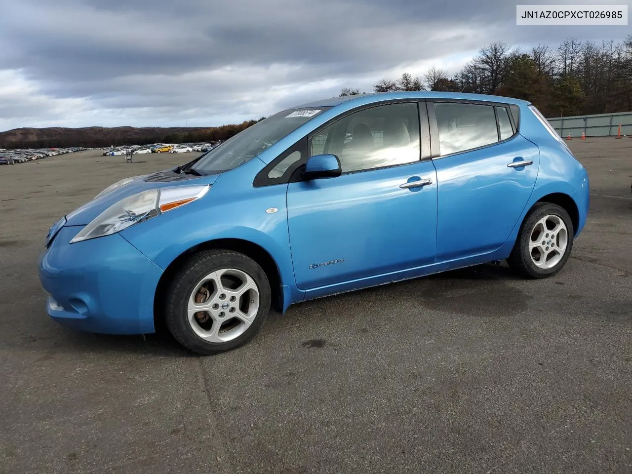 2012 Nissan Leaf Sv VIN: JN1AZ0CPXCT026985 Lot: 77036574