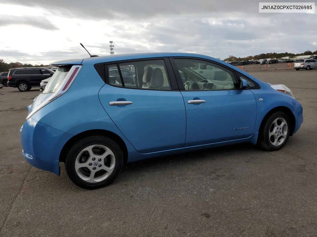 2012 Nissan Leaf Sv VIN: JN1AZ0CPXCT026985 Lot: 77036574