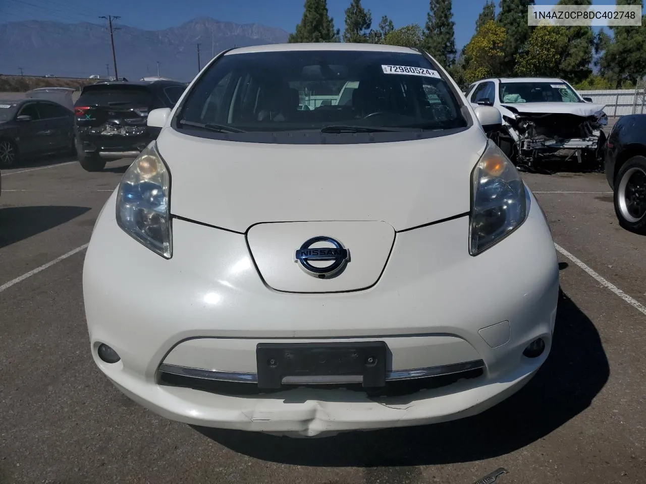 2013 Nissan Leaf S VIN: 1N4AZ0CP8DC402748 Lot: 72980524