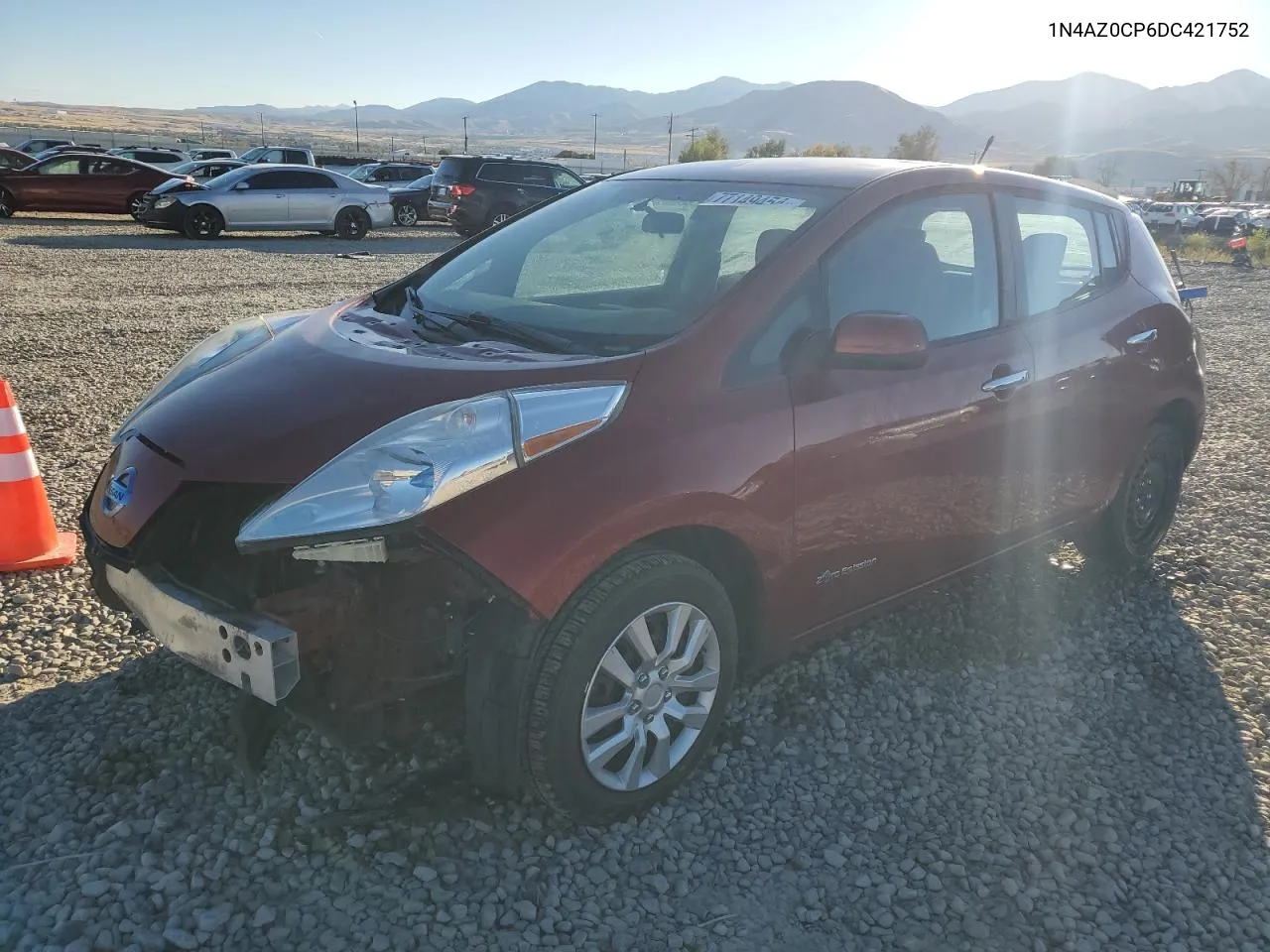 2013 Nissan Leaf S VIN: 1N4AZ0CP6DC421752 Lot: 77149454