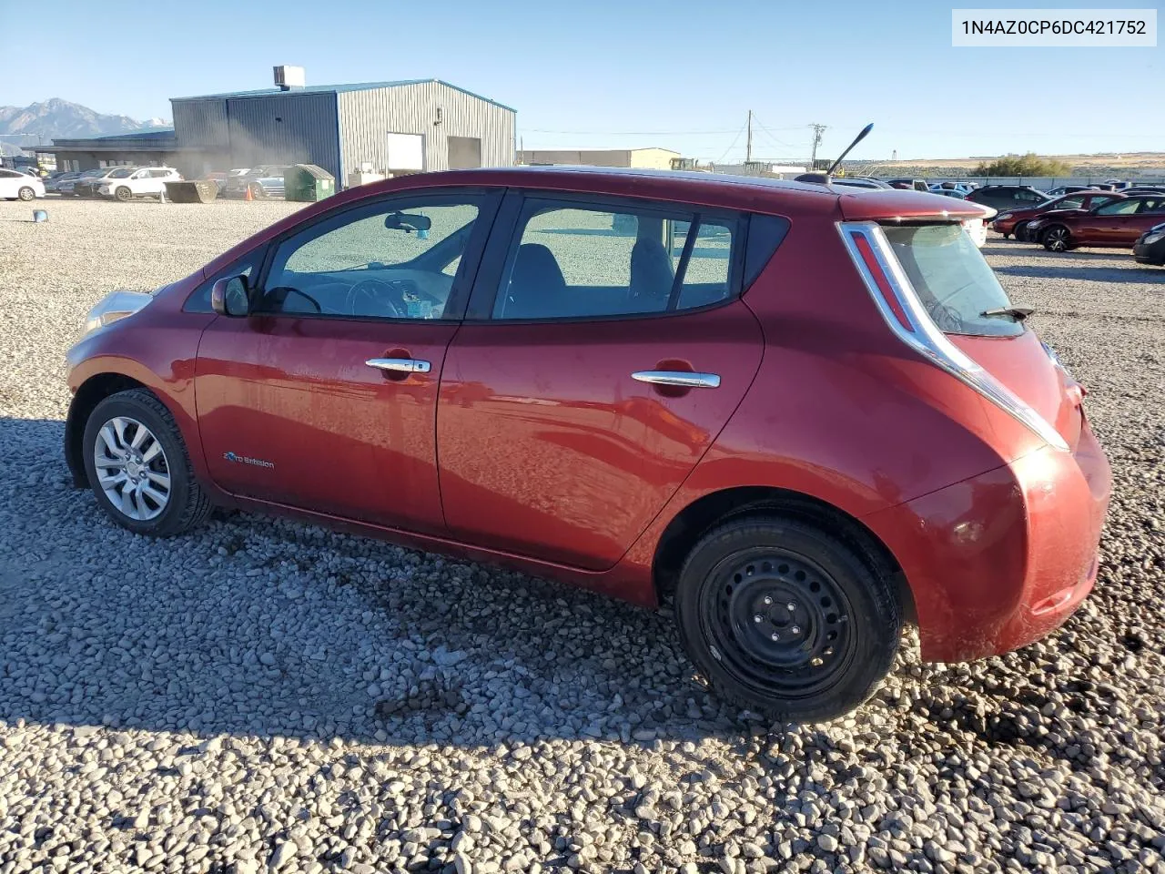 2013 Nissan Leaf S VIN: 1N4AZ0CP6DC421752 Lot: 77149454