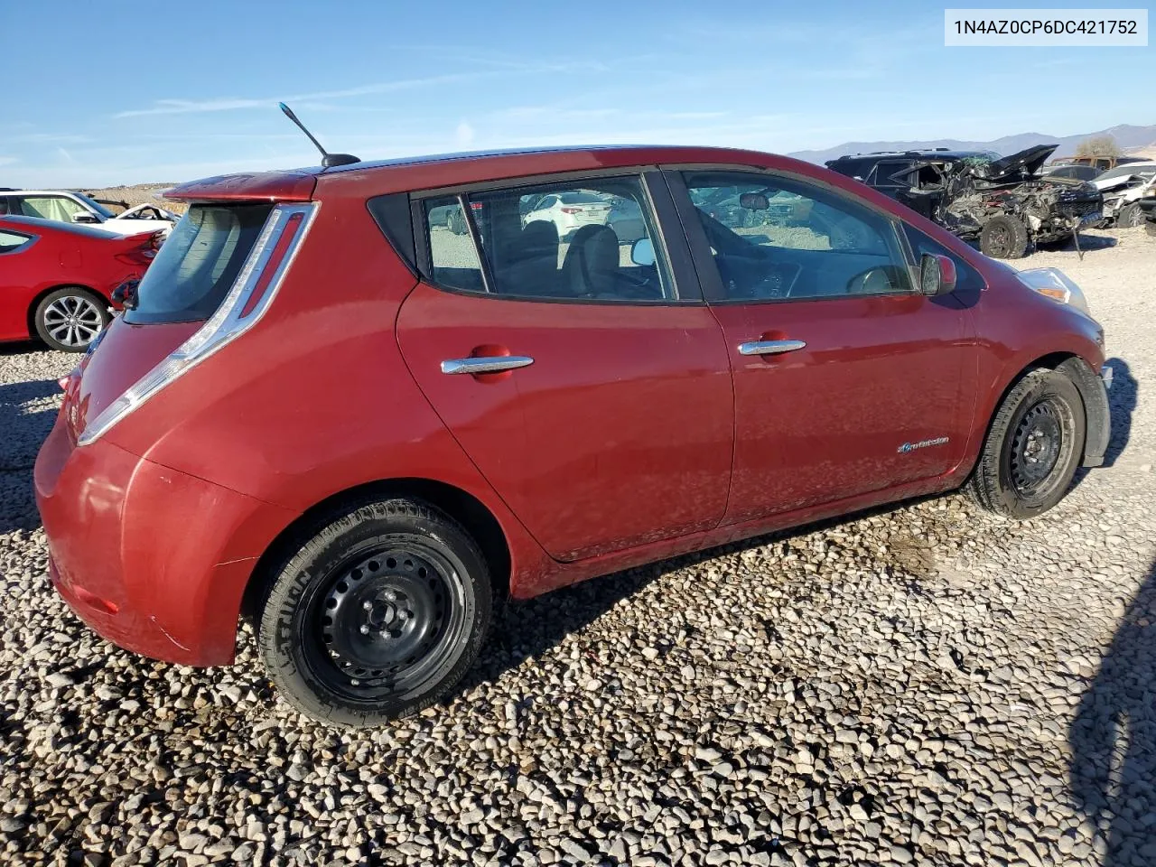 2013 Nissan Leaf S VIN: 1N4AZ0CP6DC421752 Lot: 77149454