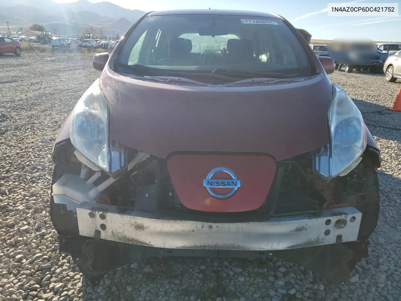 2013 Nissan Leaf S VIN: 1N4AZ0CP6DC421752 Lot: 77149454