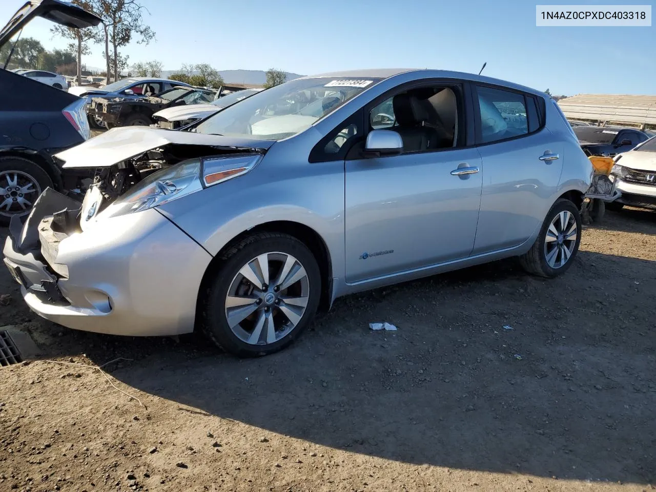 2013 Nissan Leaf S VIN: 1N4AZ0CPXDC403318 Lot: 77227384