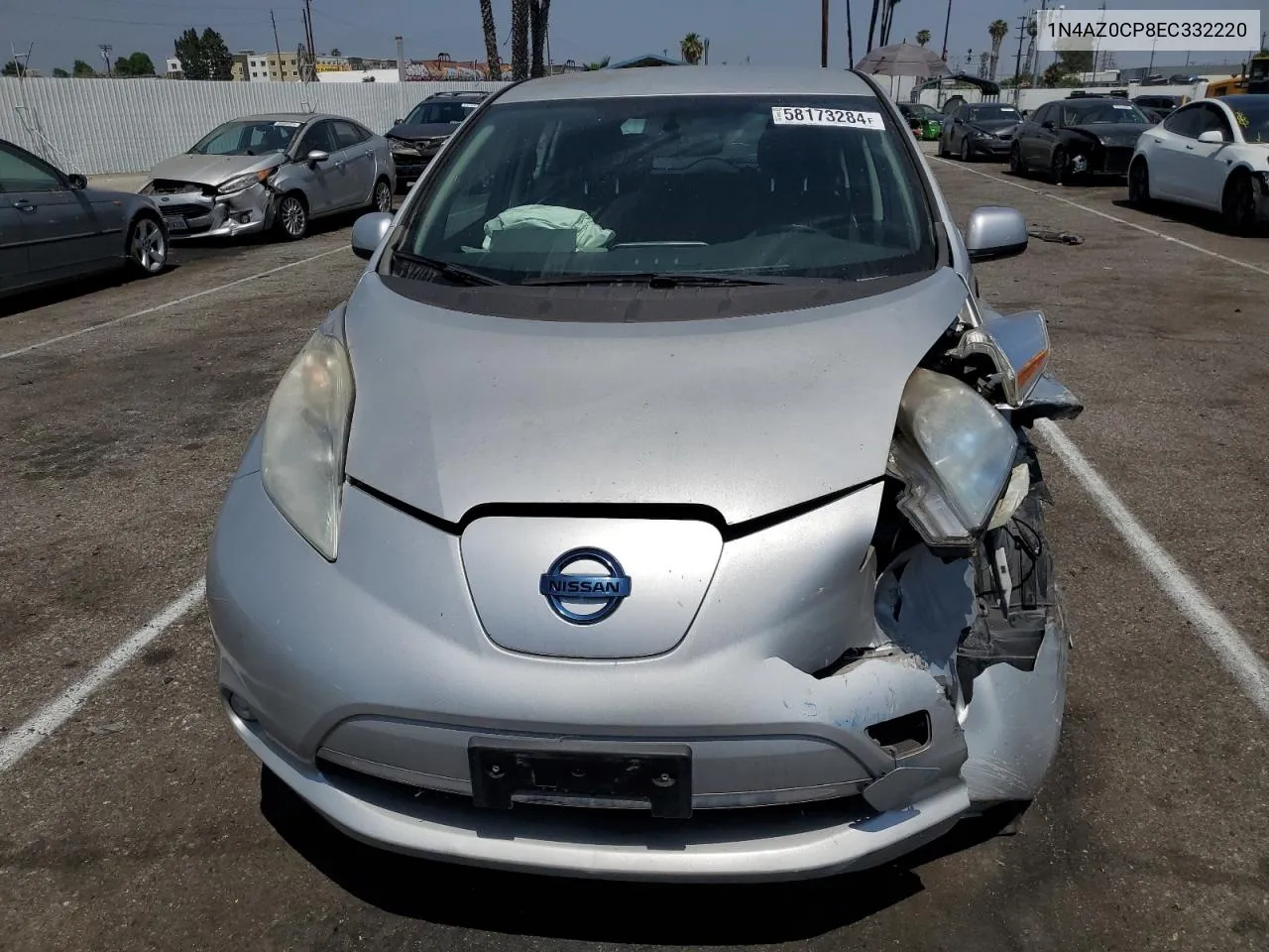 2014 Nissan Leaf S VIN: 1N4AZ0CP8EC332220 Lot: 58173284