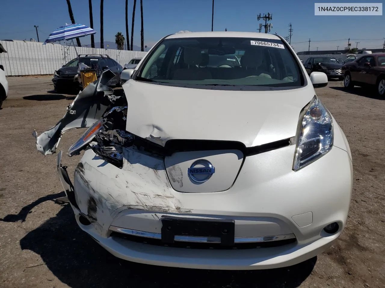 2014 Nissan Leaf S VIN: 1N4AZ0CP9EC338172 Lot: 70665734