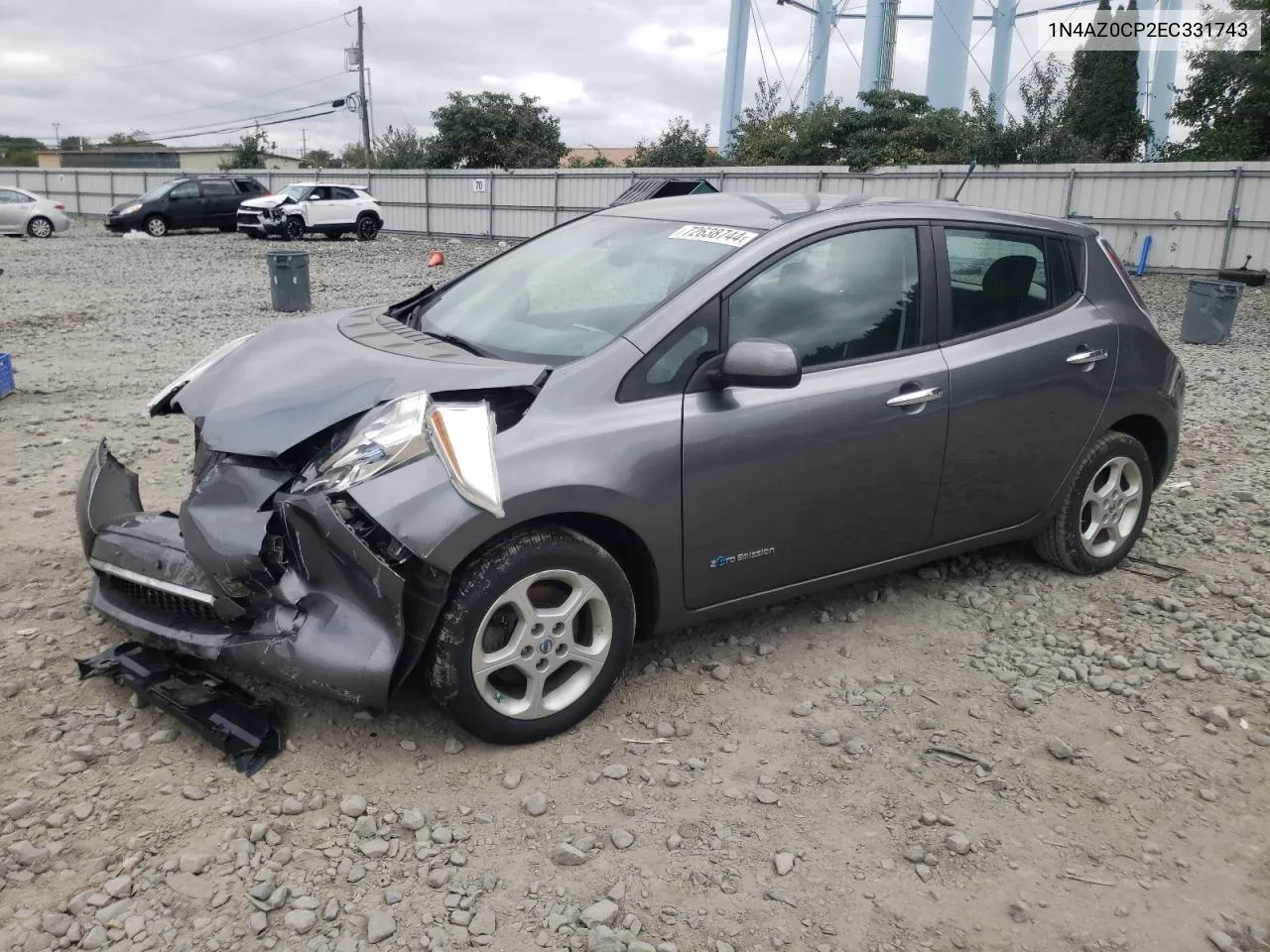 2014 Nissan Leaf S VIN: 1N4AZ0CP2EC331743 Lot: 72638744