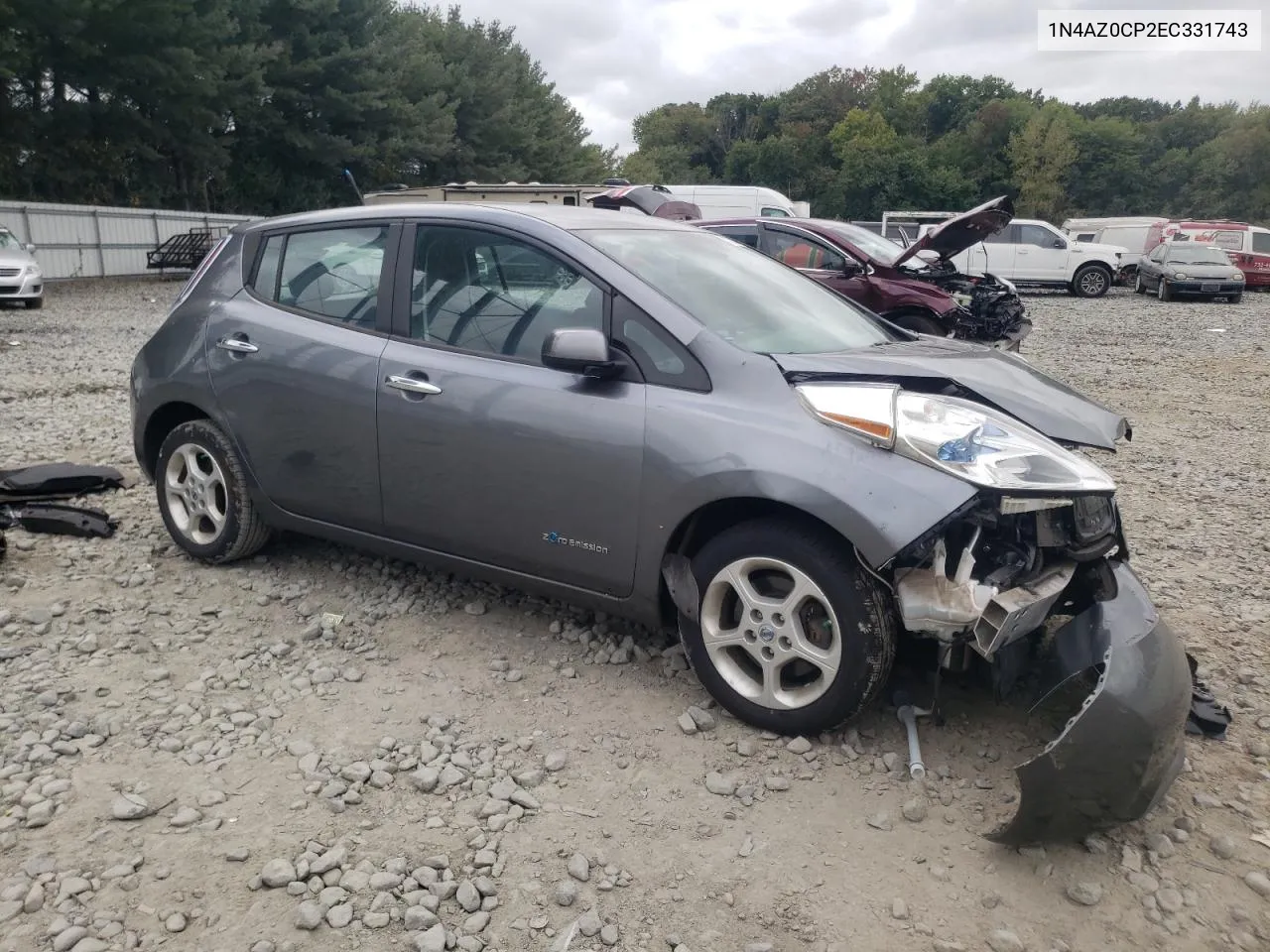 2014 Nissan Leaf S VIN: 1N4AZ0CP2EC331743 Lot: 72638744