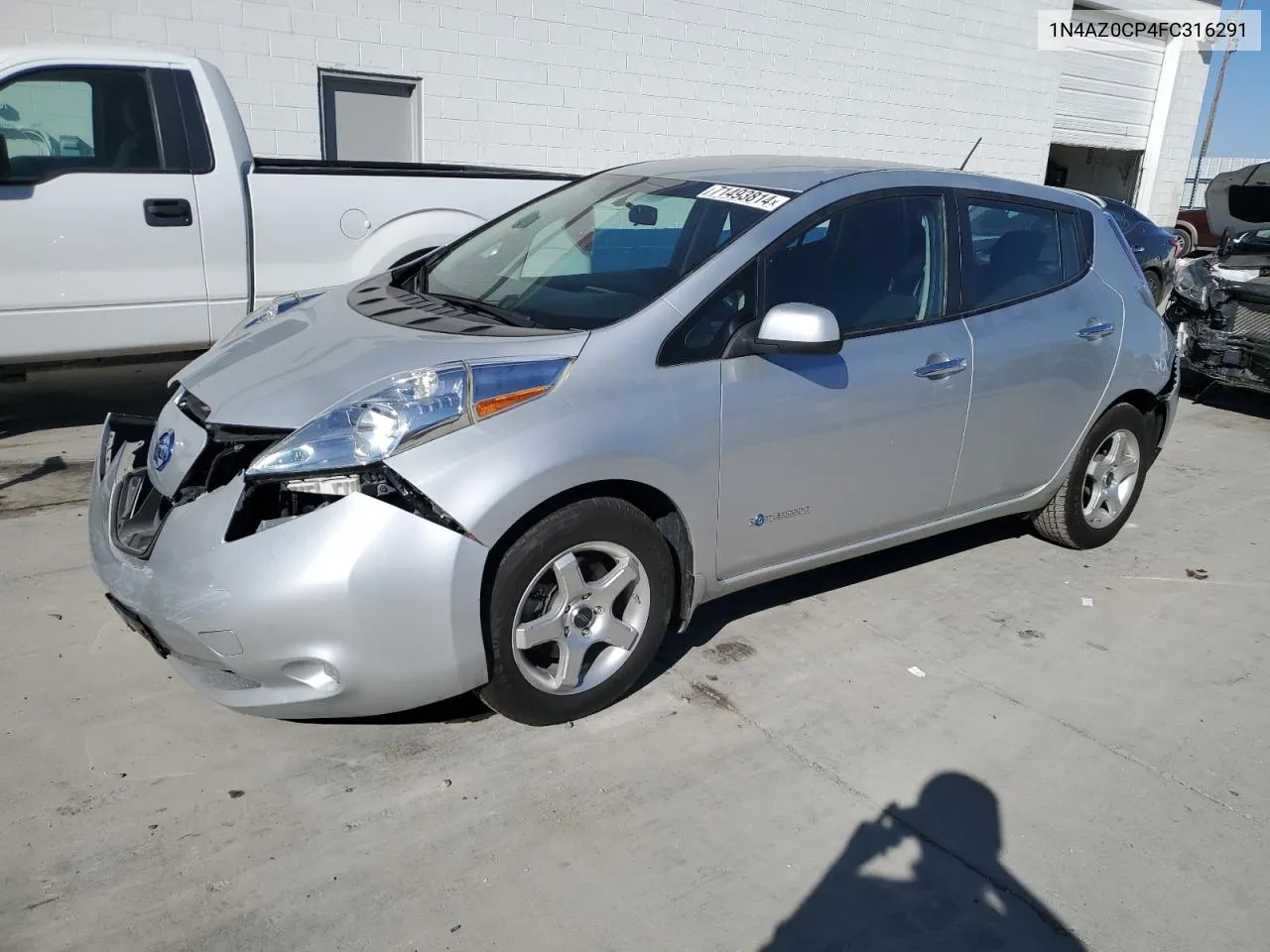 2015 Nissan Leaf S VIN: 1N4AZ0CP4FC316291 Lot: 71493814