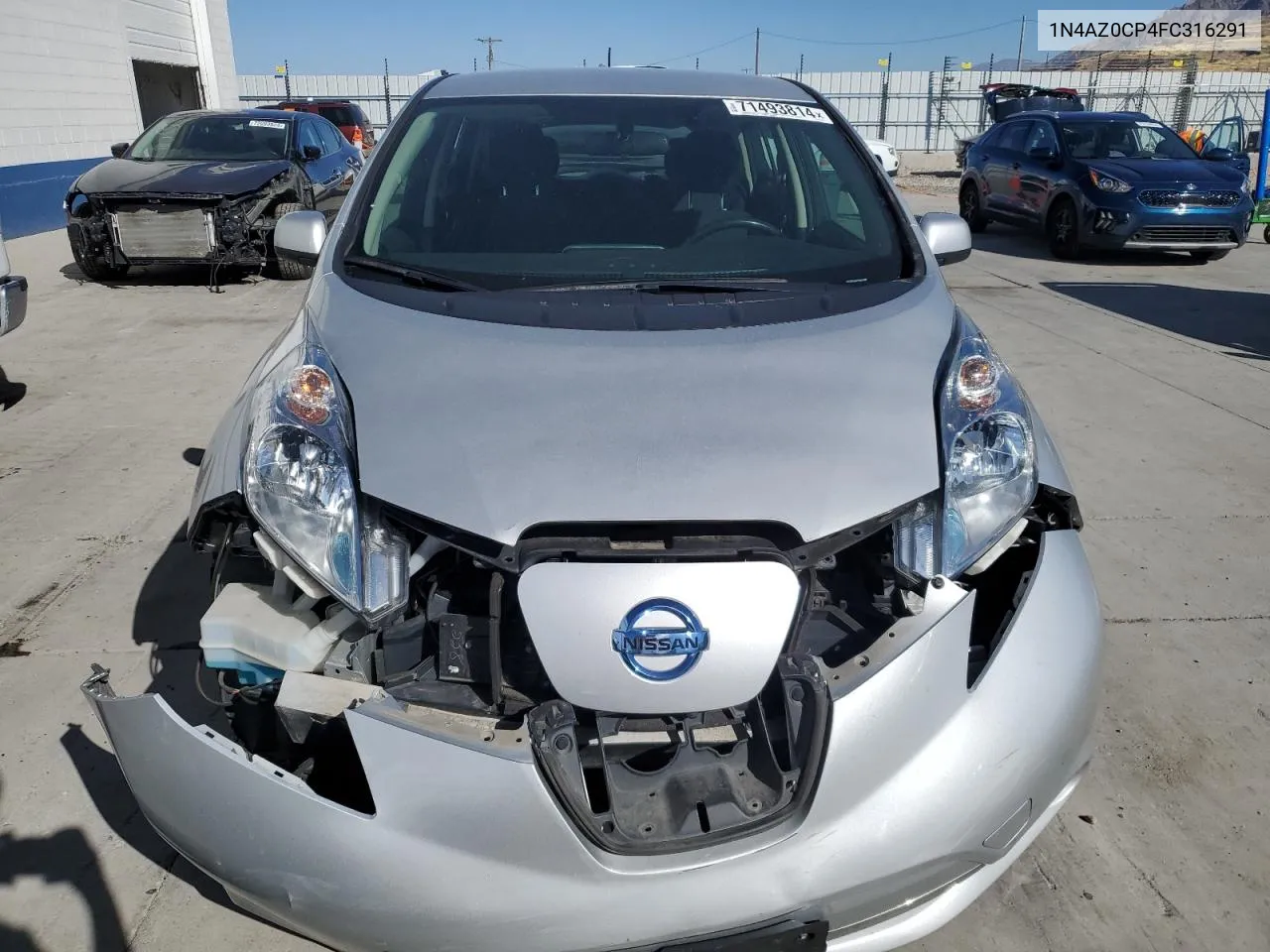 2015 Nissan Leaf S VIN: 1N4AZ0CP4FC316291 Lot: 71493814