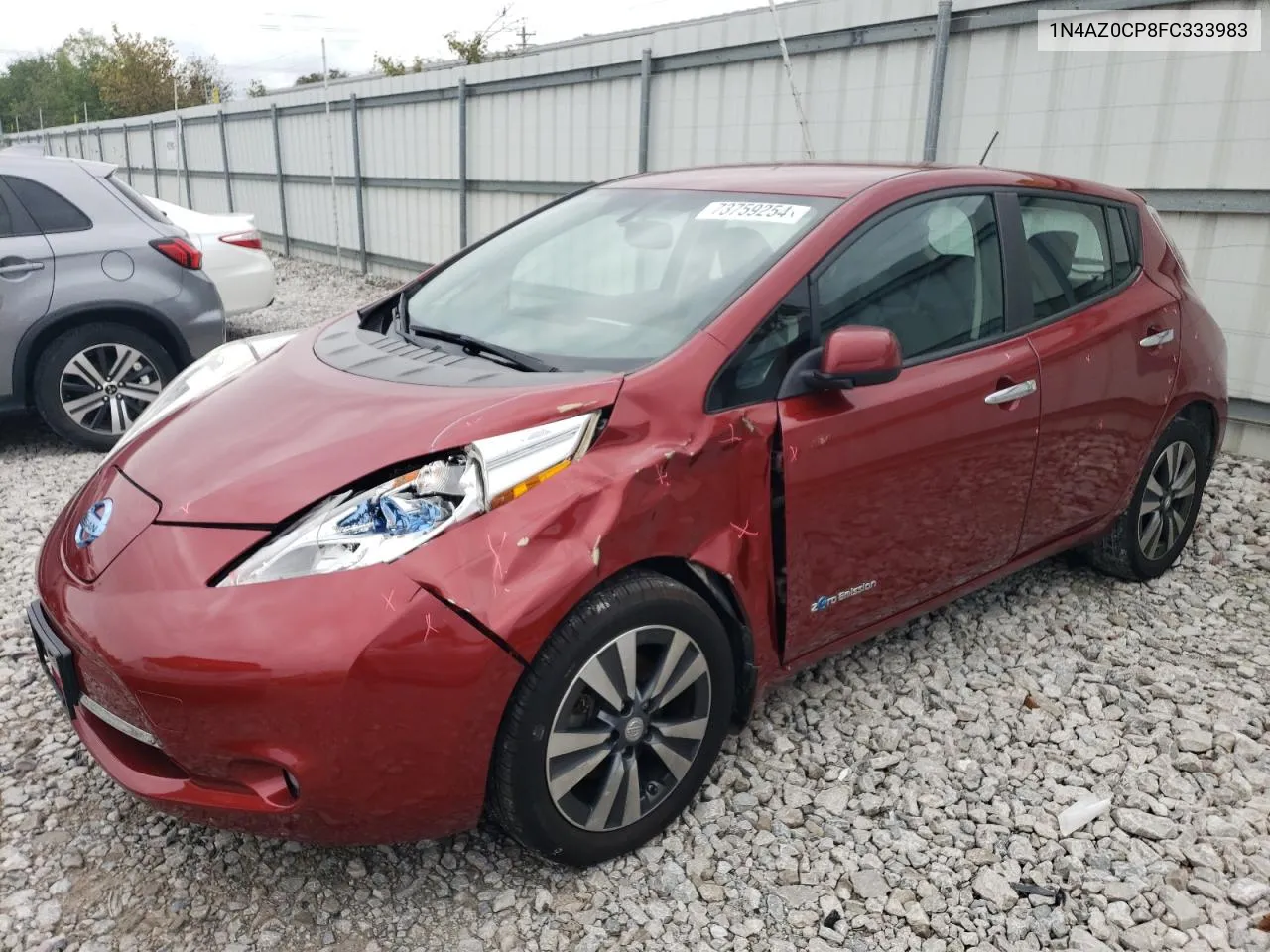 2015 Nissan Leaf S VIN: 1N4AZ0CP8FC333983 Lot: 73759254